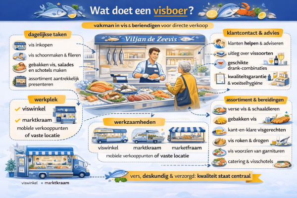 Alles over het beroep visboer Wat doet een visboer